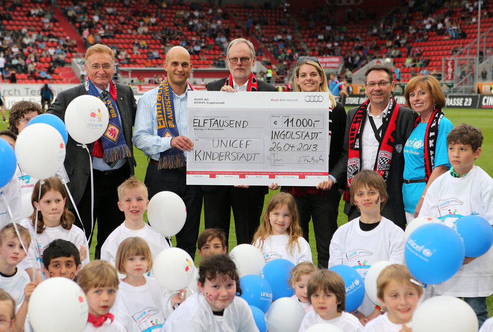 Audi und FC Ingolstadt spielen für UNICEF