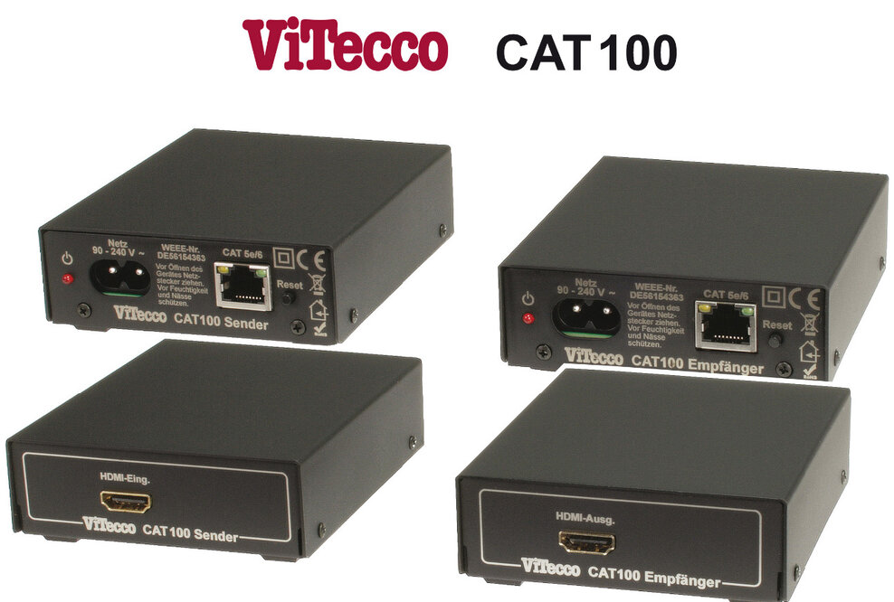 HDMI CAT Extender von ViTecco | ViTecco CAT 100