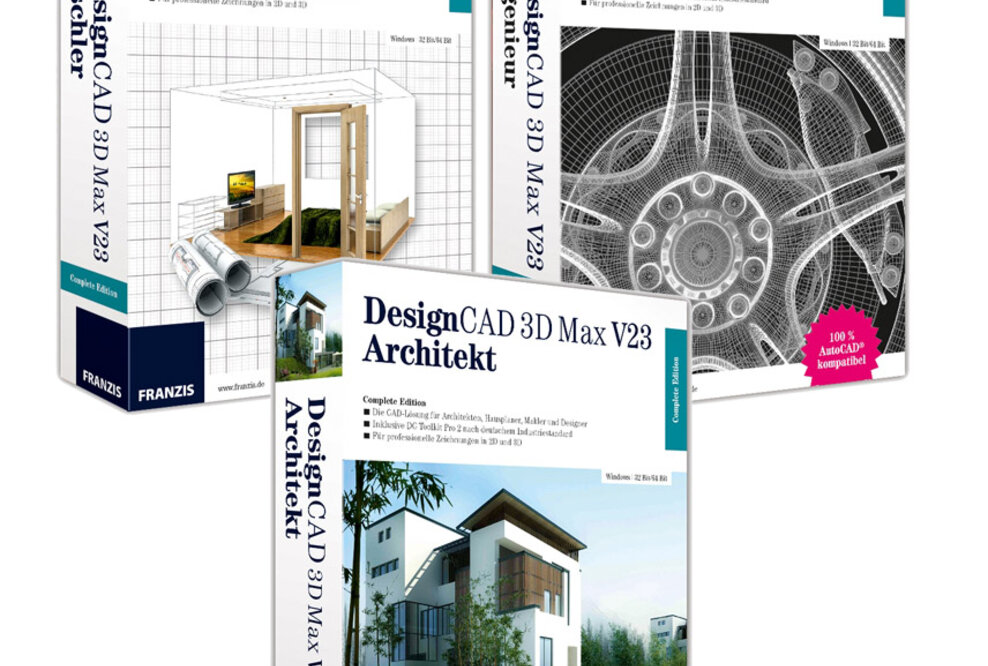 FRANZIS DesignCAD 3D MAX V23 - einfacher Einstieg in die 2D/3D-Konstruktion