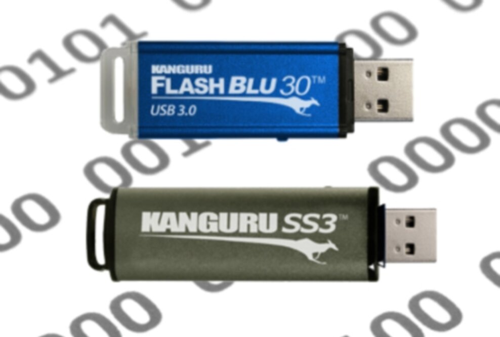 USB-Sticks mit Schreibschutz: Kanguru FlashBlu30 und SS3 gehören zu schnellsten Speicher-Sticks auf dem Markt