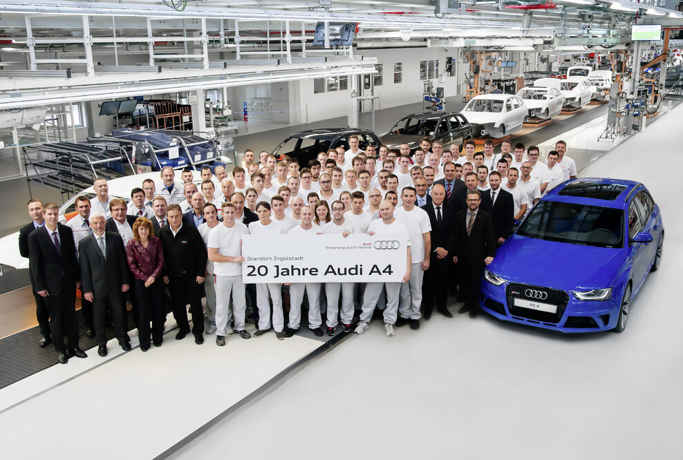 Produktionsjubiläum: 20 Jahre Audi A4 am Standort Ingolstadt