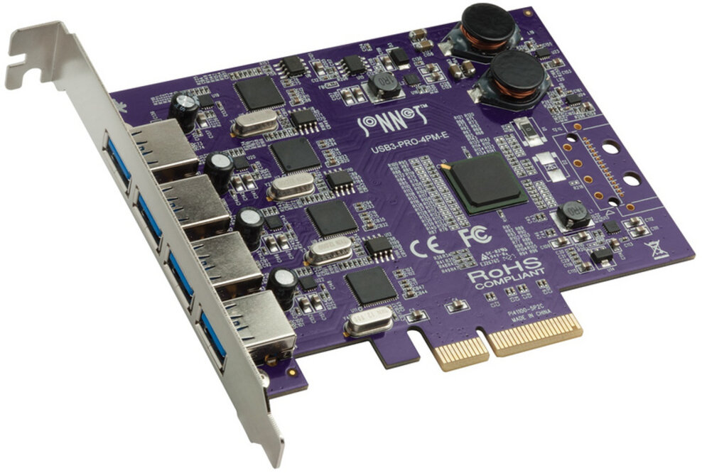 Echte 4-fach USB 3.0 Power mit Sonnets Allegro Pro PCIe-Karte