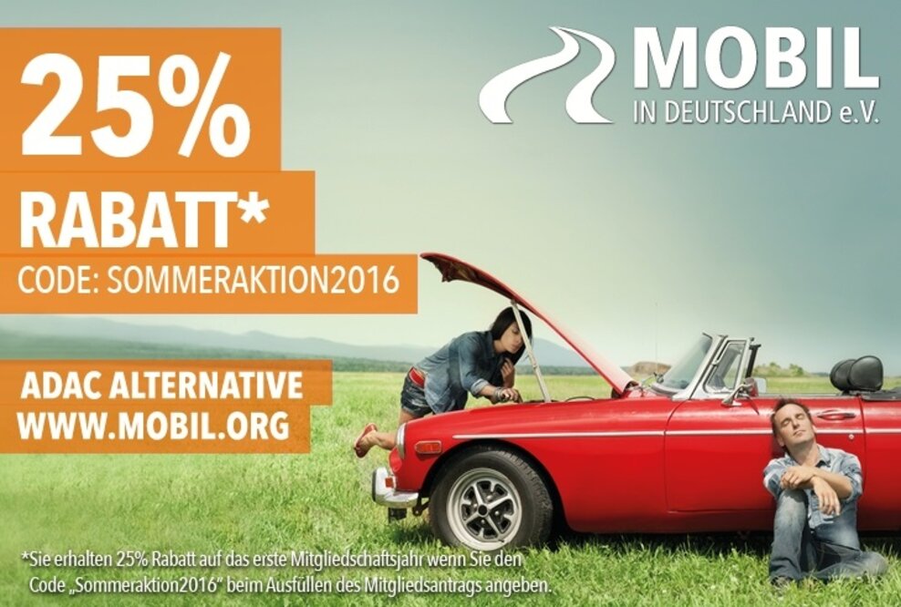 Sicher in den Urlaub - Große Sommeraktion beim Automobilclub Mobil in Deutschland e.V.