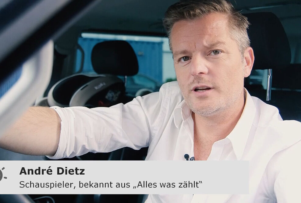 Video-Botschaft gegen Handynutzung am Steuer Schauspieler André Dietz unterstützt Kampagne BE SMART!