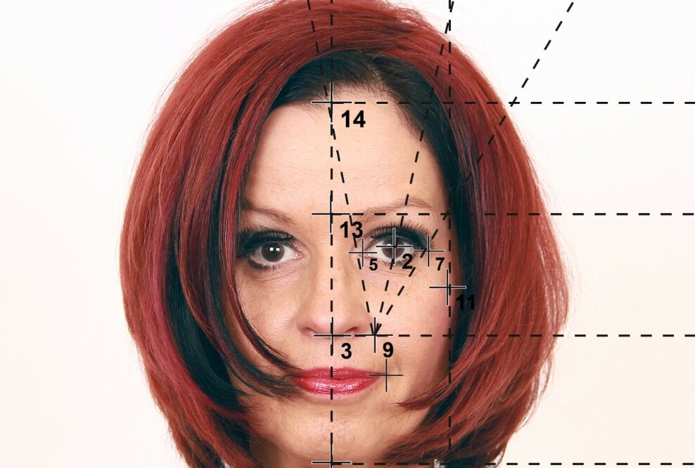Typ-Beratung online-die lineare Gesichtsvermessung für die optimale Frisur