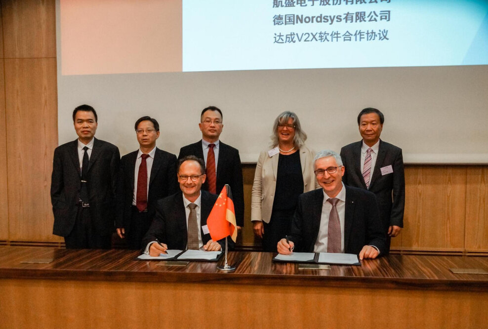 Nordsys und Hangsheng unterzeichnen weitreichendes Lizenzabkommen für V2X-Technologie
