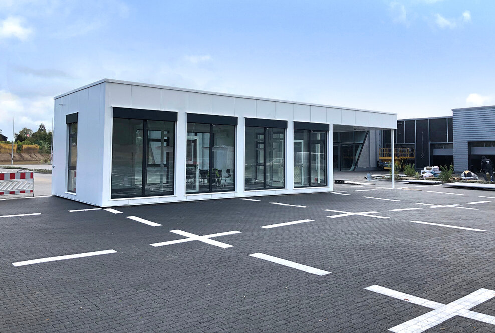 Kuhn+Witte aus Seevetal lässt neuen AudiGWplus Verkaufspavillon für das Audi Zentrum Harburg von Hacobau GmbH aus Hameln bauen