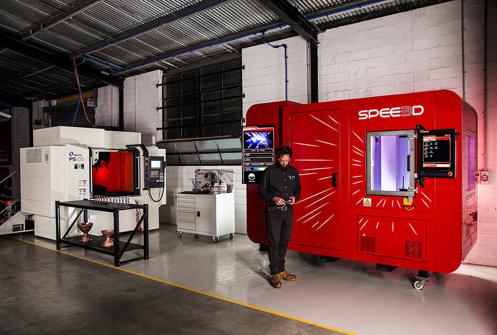 SPEE3D zeigt die weltweit erste 3D-Druck-Produktionszelle für die metallbasierte additive Fertigung im Live-Betrieb auf der Formnext 2019