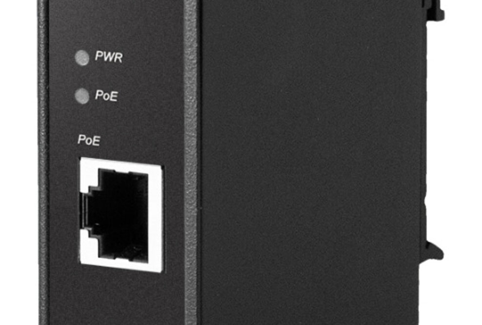 PoE Power over Gigabit Ethernet Injector (Midspan) für 12V DC bis 55V DC zur Montage im Schaltschrank
