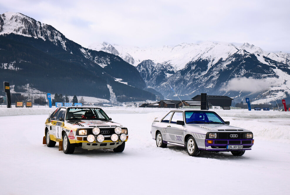 Audi Tradition beim Ice Race in Zell am See, Januar 2024.