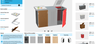 Mülltonnenbox-System BINTO per 3D-Konfigurator erfolgreich im Onlinevertrieb