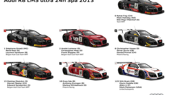 Audi-Teams peilen dritten Sieg in Spa an