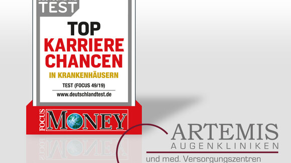 Das Magazin Focus zeichnete ARTEMIS mit dem Deutschlandtest-Siegel "Top-Karrierechancen in Krankenhäusern" aus
