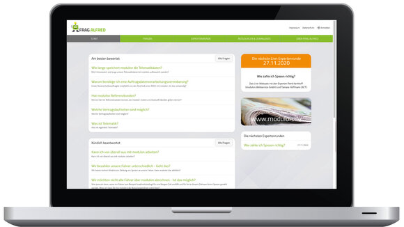 Frag Alfred – Neue Online-Plattform von modulon beantwortet Fragen zu Lohn- und Spesenabrechnung