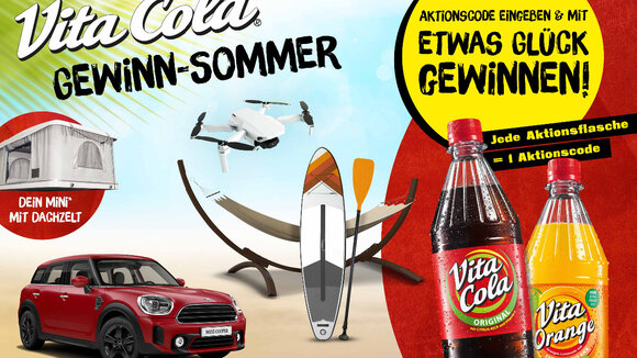 Der große VITA COLA Gewinn-Sommer: VITA COLA verlost MINI Cooper für maximalen Sommerspaß