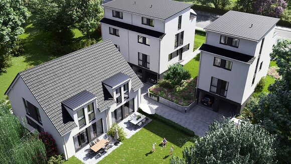 KSK-Immobilien vermittelt vier Doppelhaushälften und ein freistehendes Einfamilienhaus in Lohmar
