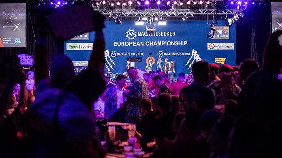 Werktuigen unter den Sponsoren der Machineseeker European Darts Championship 2023